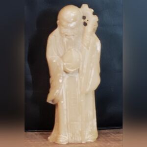 Antique Japanese Soapstone Hand Carved Figurine